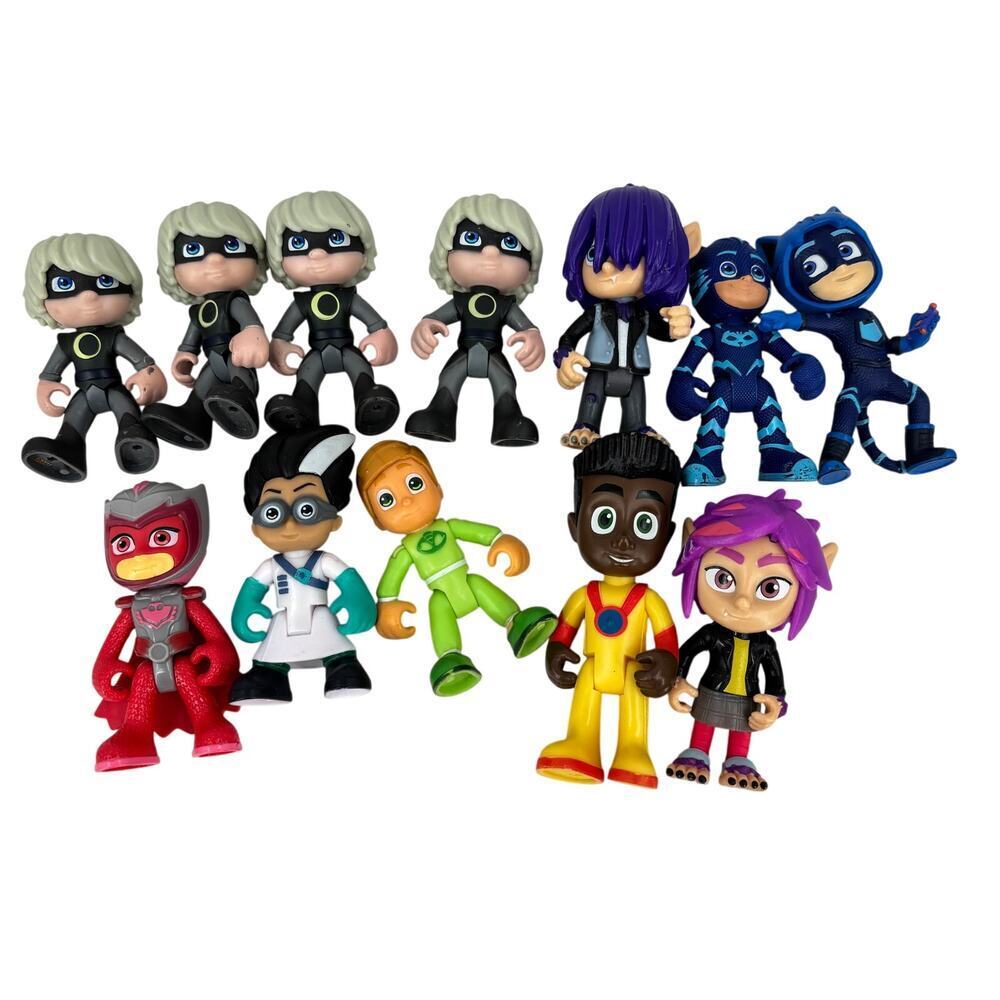 PJ Mask Action Figures Lot of 12 Mixed Replacements Duplicates Cake Topper Toys